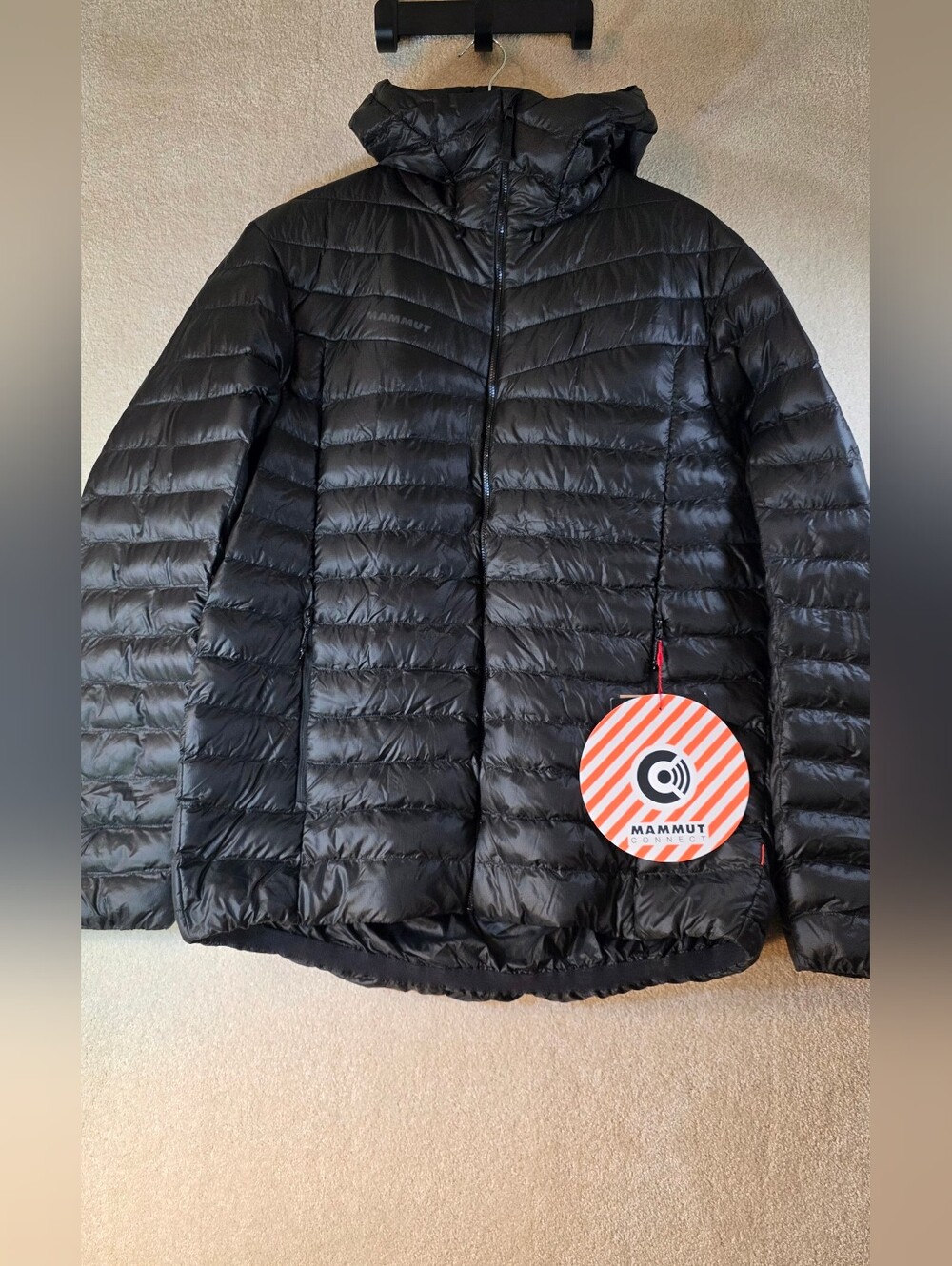 Mammut Albula IN Hooded Jacket Black Down Alternative Puffer Cold Weather XL NWT